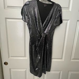 Glamorous Sliver V-Neck dress.